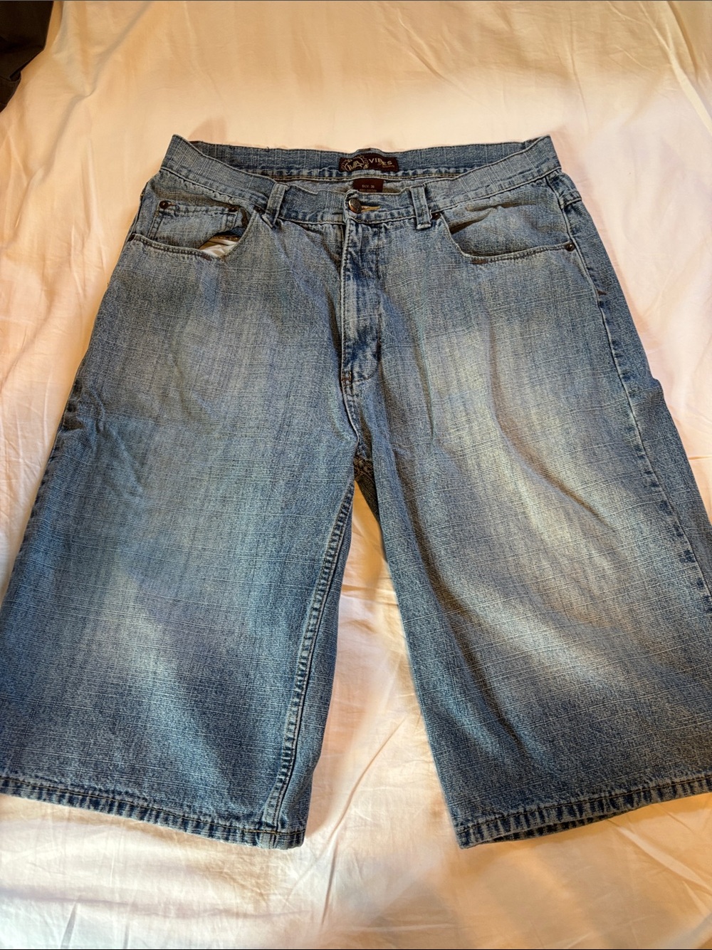 VIP Men's Light Blue Denim Jean Shorts